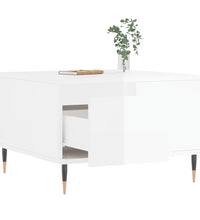Couchtisch Hochglanz-Weiß 55x55x36,5 cm Holzwerkstoff