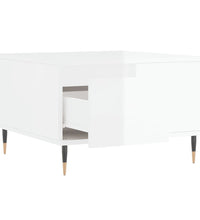 Couchtisch Hochglanz-Weiß 55x55x36,5 cm Holzwerkstoff