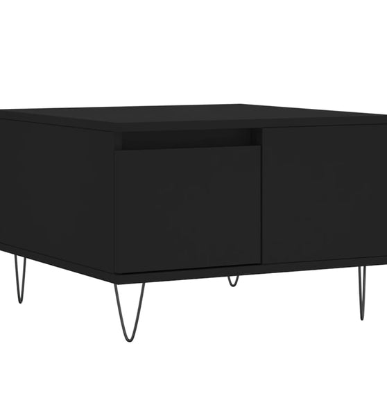 Couchtisch Schwarz 55x55x36,5 cm Holzwerkstoff