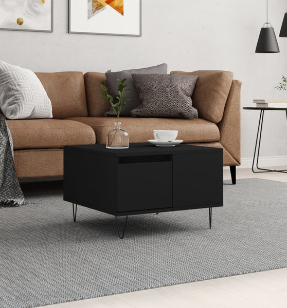 Couchtisch Schwarz 55x55x36,5 cm Holzwerkstoff