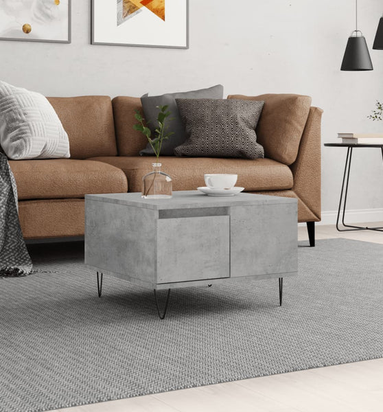 Couchtisch Betongrau 55x55x36,5 cm Holzwerkstoff