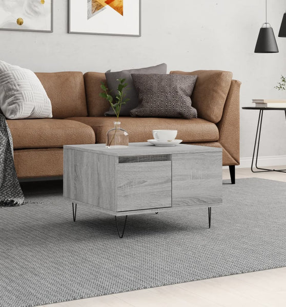 Couchtisch Grau Sonoma 55x55x36,5 cm Holzwerkstoff