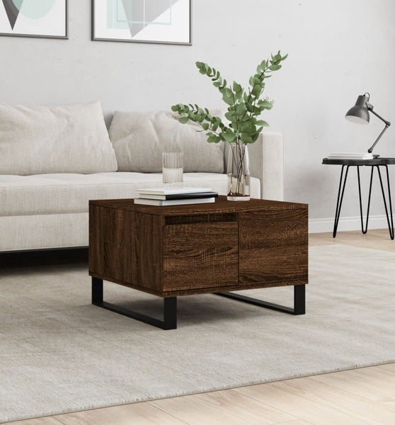 Couchtisch Braun Eichen-Optik 55x55x36,5 cm Holzwerkstoff