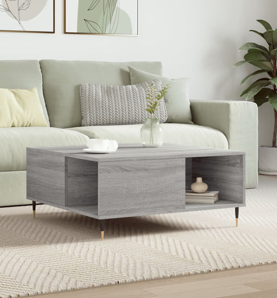 Couchtisch Grau Sonoma 80x80x36,5 cm Holzwerkstoff