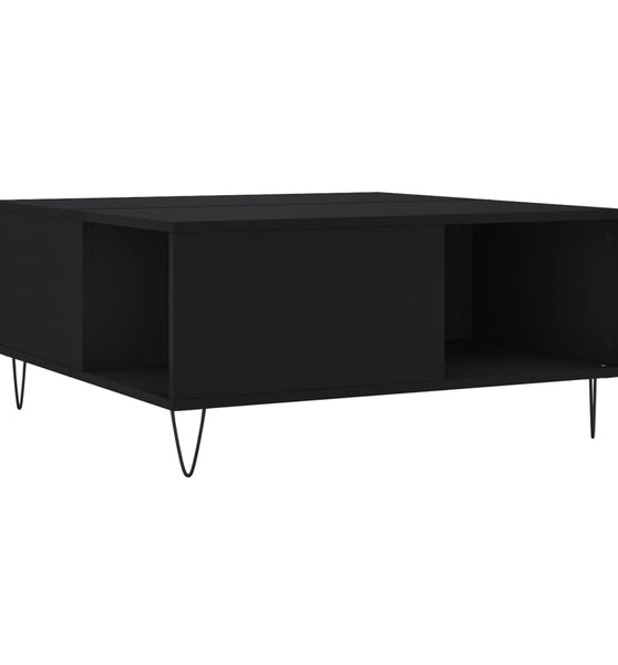 Couchtisch Schwarz 80x80x36,5 cm Holzwerkstoff