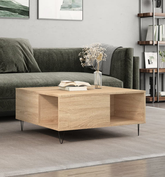 Couchtisch Sonoma-Eiche 80x80x36,5 cm Holzwerkstoff