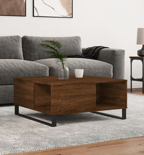 Couchtisch Braun Eichen-Optik 80x80x36,5 cm Holzwerkstoff