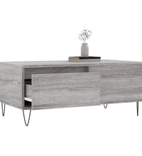 Couchtisch Grau Sonoma 90x50x36,5 cm Holzwerkstoff