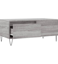 Couchtisch Grau Sonoma 90x50x36,5 cm Holzwerkstoff