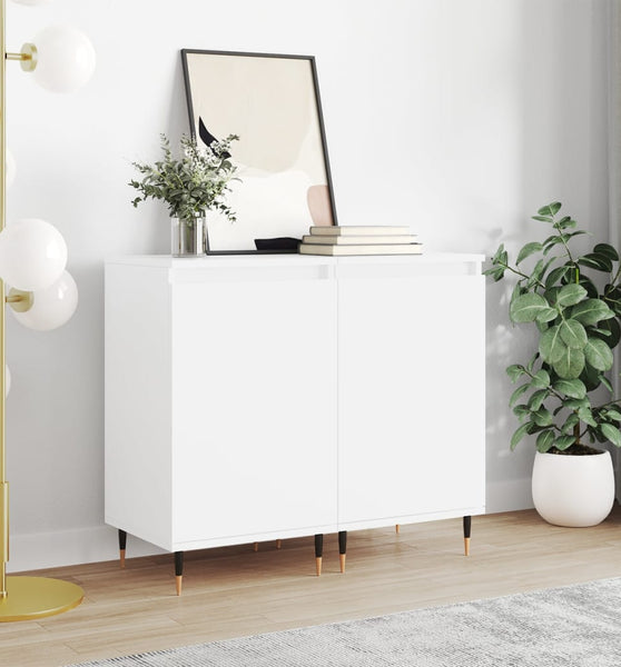 Sideboards 2 Stk. Weiß 40x35x70 cm Holzwerkstoff