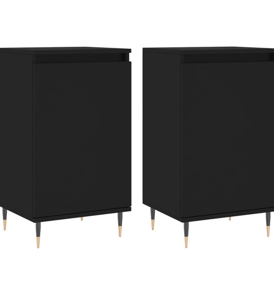 Sideboards 2 Stk. Schwarz 40x35x70 cm Holzwerkstoff