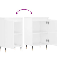 Sideboards 2 Stk. Hochglanz-Weiß 40x35x70 cm Holzwerkstoff