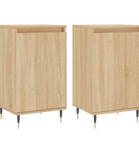 Sideboards 2 Stk. Sonoma-Eiche 40x35x70 cm Holzwerkstoff