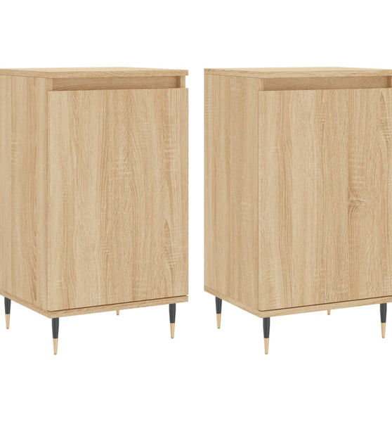 Sideboards 2 Stk. Sonoma-Eiche 40x35x70 cm Holzwerkstoff