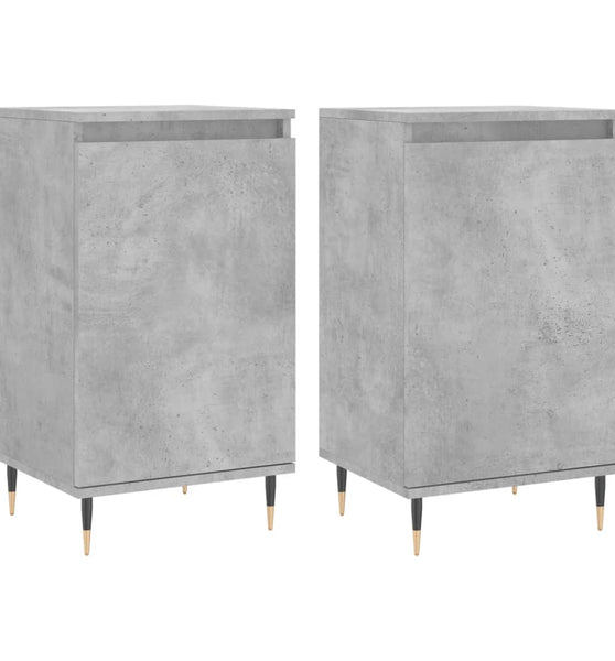 Sideboards 2 Stk. Betongrau 40x35x70 cm Holzwerkstoff