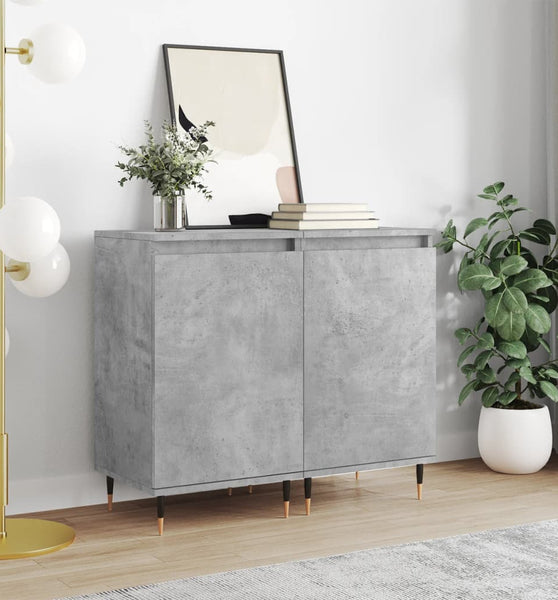 Sideboards 2 Stk. Betongrau 40x35x70 cm Holzwerkstoff