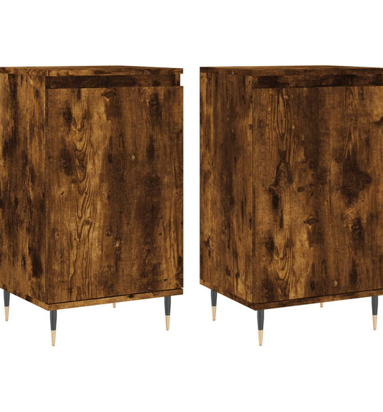 Sideboards 2 Stk. Räuchereiche 40x35x70 cm Holzwerkstoff