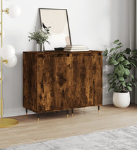 Sideboards 2 Stk. Räuchereiche 40x35x70 cm Holzwerkstoff