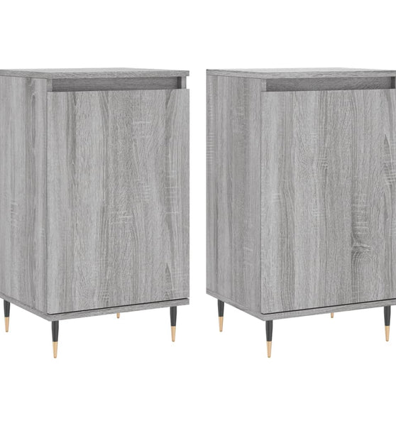 Sideboards 2 Stk. Grau Sonoma 40x35x70 cm Holzwerkstoff