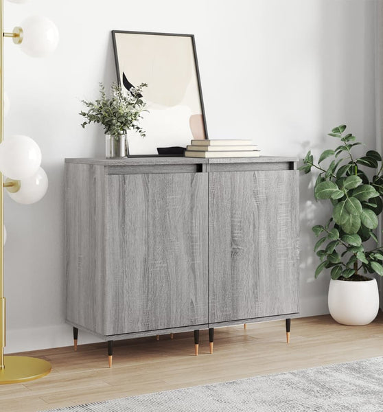 Sideboards 2 Stk. Grau Sonoma 40x35x70 cm Holzwerkstoff