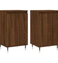 Sideboards 2 Stk. Braun Eichen-Optik 40x35x70 cm Holzwerkstoff