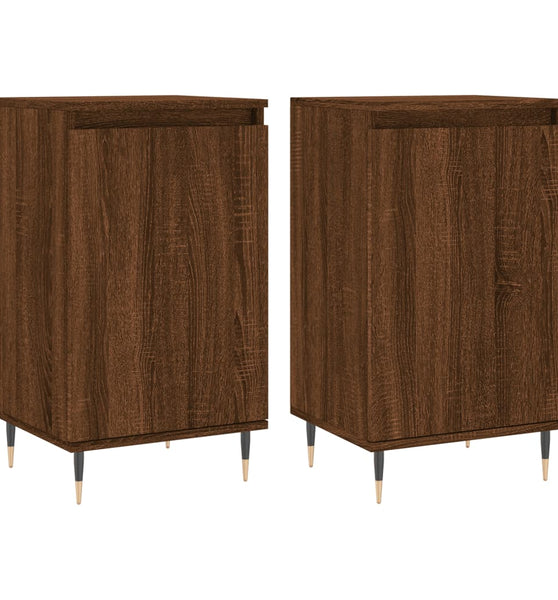 Sideboards 2 Stk. Braun Eichen-Optik 40x35x70 cm Holzwerkstoff