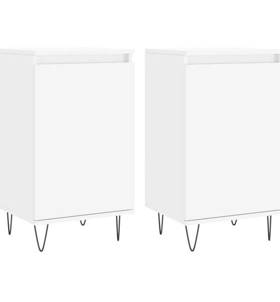 Sideboards 2 Stk. Weiß 40x35x70 cm Holzwerkstoff
