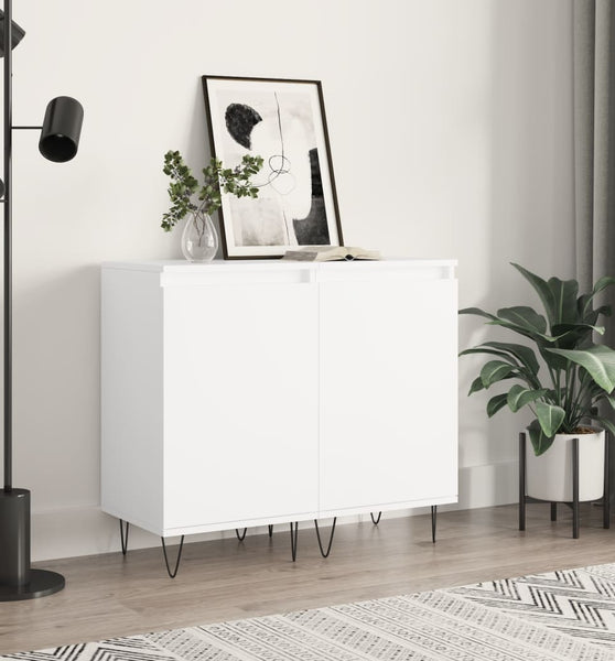 Sideboards 2 Stk. Weiß 40x35x70 cm Holzwerkstoff