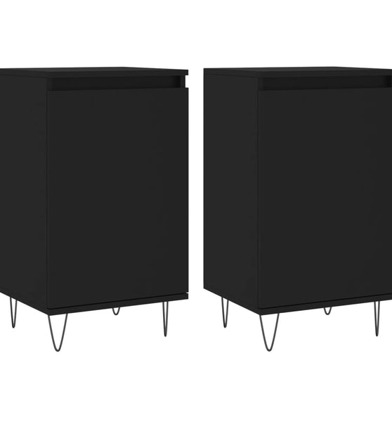 Sideboards 2 Stk. Schwarz 40x35x70 cm Holzwerkstoff