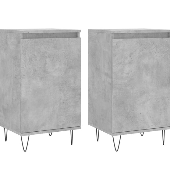 Sideboards 2 Stk. Betongrau 40x35x70 cm Holzwerkstoff