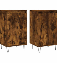 Sideboards 2 Stk. Räuchereiche 40x35x70 cm Holzwerkstoff