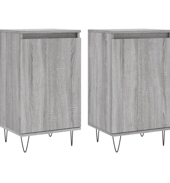 Sideboards 2 Stk. Grau Sonoma 40x35x70 cm Holzwerkstoff