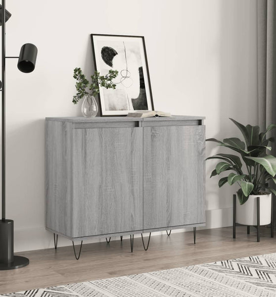 Sideboards 2 Stk. Grau Sonoma 40x35x70 cm Holzwerkstoff