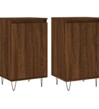 Sideboards 2 Stk. Braun Eichen-Optik 40x35x70 cm Holzwerkstoff