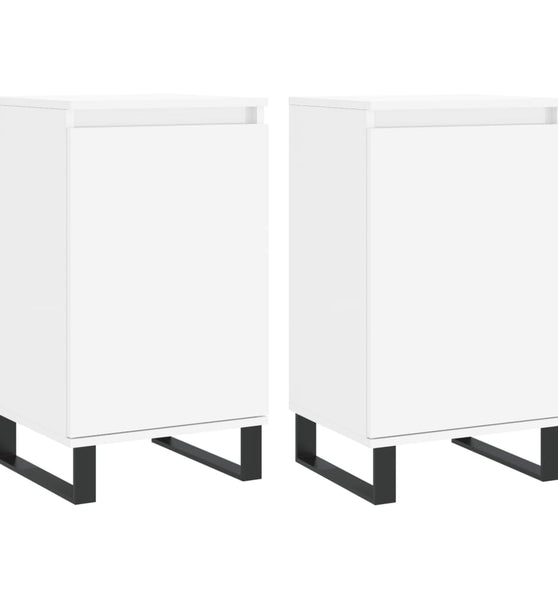 Sideboards 2 Stk. Weiß 40x35x70 cm Holzwerkstoff