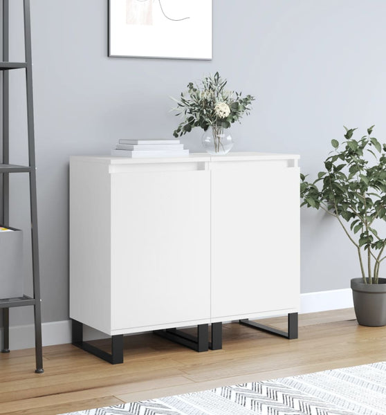 Sideboards 2 Stk. Weiß 40x35x70 cm Holzwerkstoff