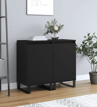 Sideboards 2 Stk. Schwarz 40x35x70 cm Holzwerkstoff