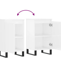 Sideboards 2 Stk. Hochglanz-Weiß 40x35x70 cm Holzwerkstoff