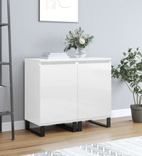 Sideboards 2 Stk. Hochglanz-Weiß 40x35x70 cm Holzwerkstoff