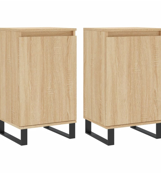 Sideboards 2 Stk. Sonoma-Eiche 40x35x70 cm Holzwerkstoff