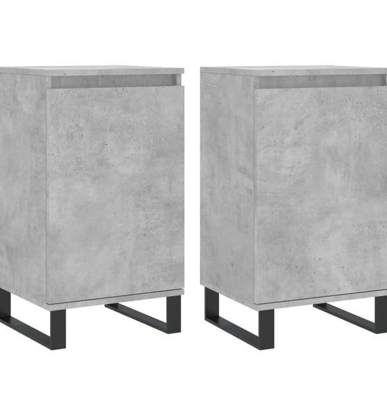 Sideboards 2 Stk. Betongrau 40x35x70 cm Holzwerkstoff