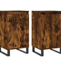 Sideboards 2 Stk. Räuchereiche 40x35x70 cm Holzwerkstoff