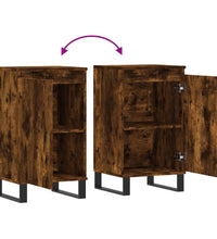 Sideboards 2 Stk. Räuchereiche 40x35x70 cm Holzwerkstoff