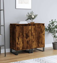 Sideboards 2 Stk. Räuchereiche 40x35x70 cm Holzwerkstoff