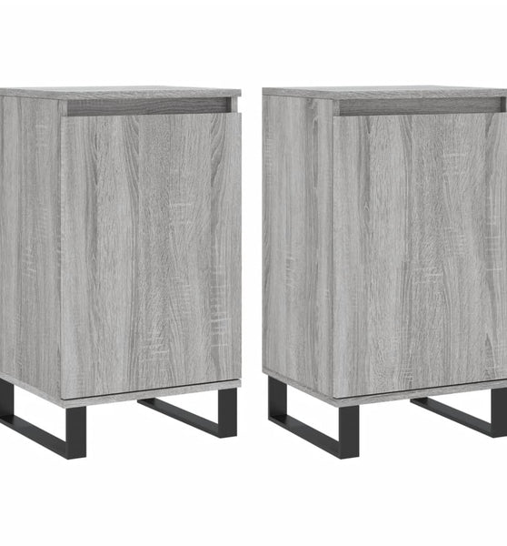 Sideboards 2 Stk. Grau Sonoma 40x35x70 cm Holzwerkstoff