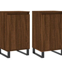 Sideboards 2 Stk. Braun Eichen-Optik 40x35x70 cm Holzwerkstoff
