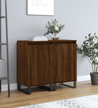 Sideboards 2 Stk. Braun Eichen-Optik 40x35x70 cm Holzwerkstoff