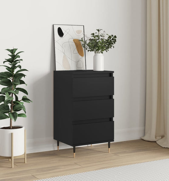 Sideboard Schwarz 40x35x70 cm Holzwerkstoff