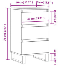 Sideboard Grau Sonoma 40x35x70 cm Holzwerkstoff