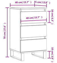 Sideboard Braun Eichen-Optik 40x35x70 cm Holzwerkstoff
